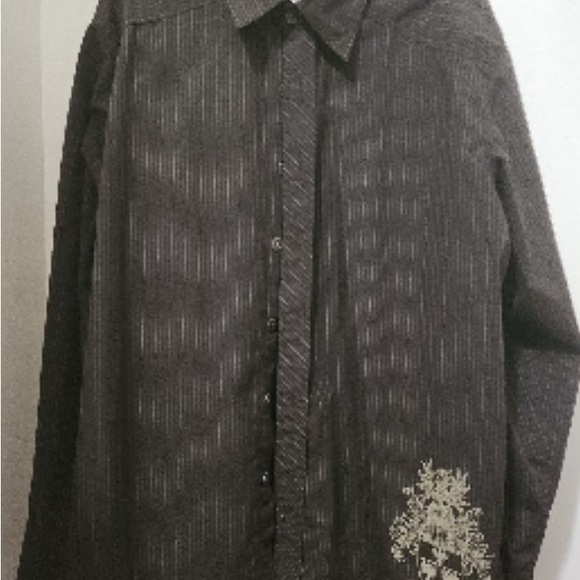 Men’s Red Level Nine Button Up - Picture 2 of 3